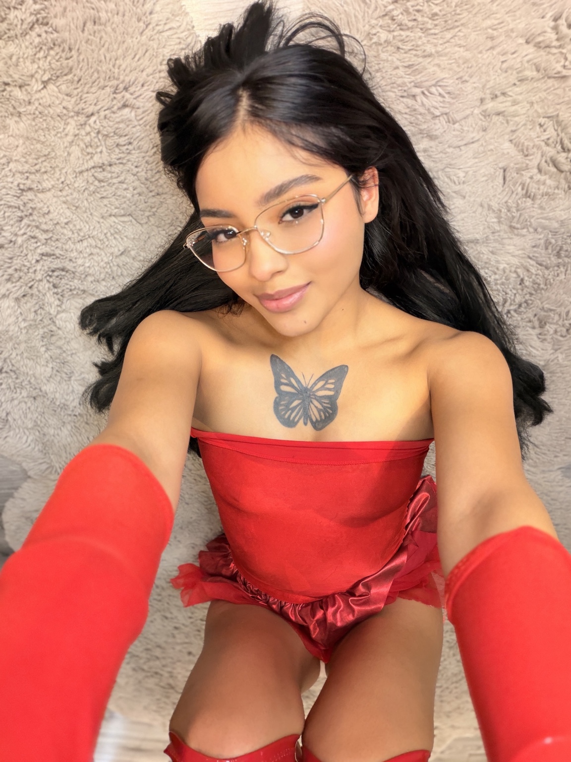 Portrait in red outfit